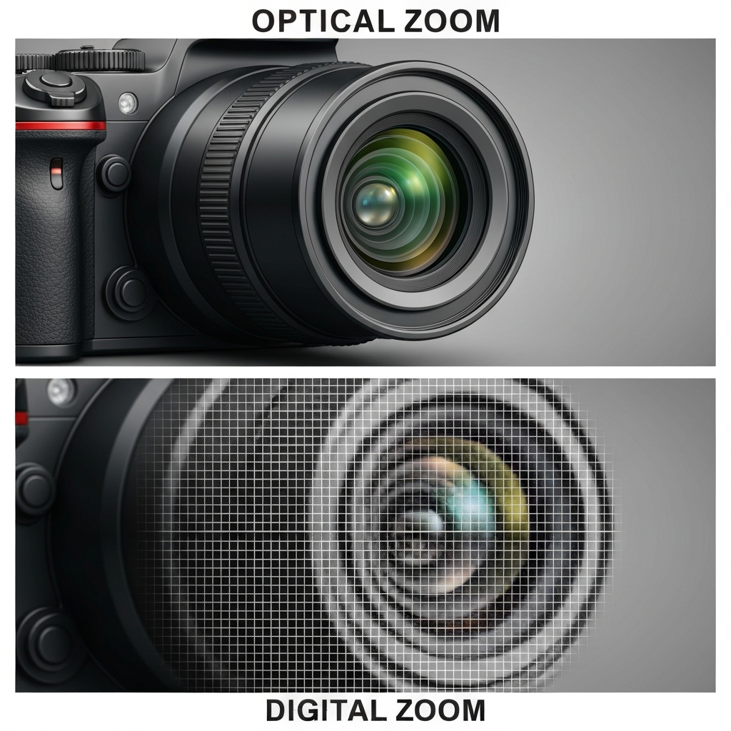 تفاوت زوم اپتیکال (Optical) و دیجیتال (Digital) در دوربین‌ها